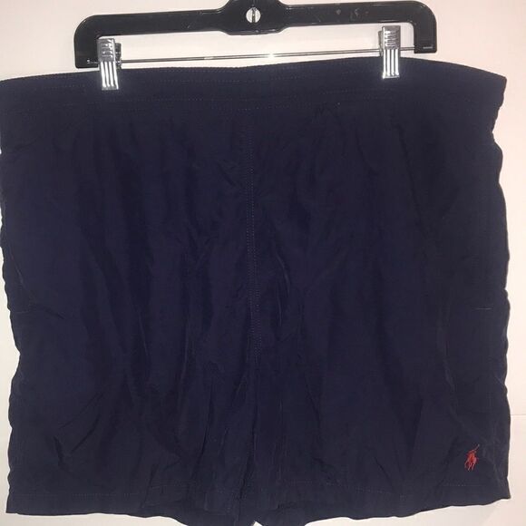 Polo by Ralph Lauren Men's Blue Red Drawstrings Swim Trunks Size Large - Picture 1 of 10